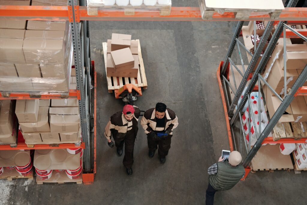 workers in warehouse